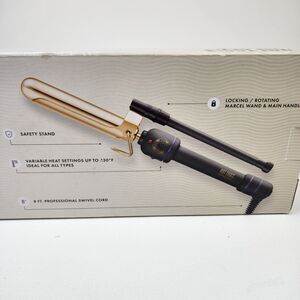 Hot Tools Pro Artist 24K Gold Marcel Curling Iron 1” Professional Hair Styler